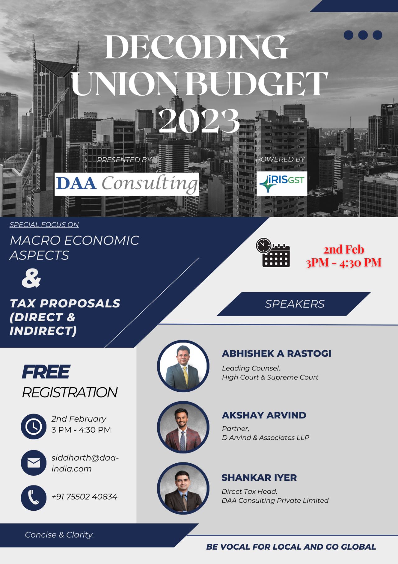 DAA Budget Webinar_2023_DAA presents along with Rastogi Chambers